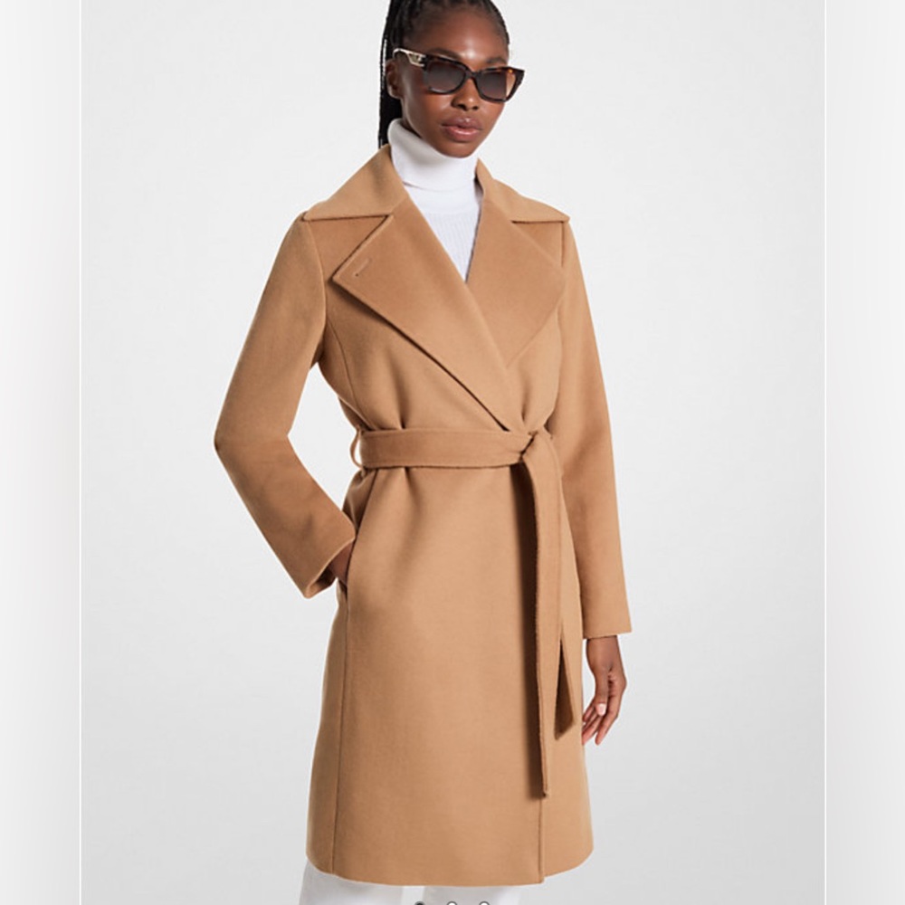 Michael Kors medium camel wool coat